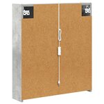 vidaXL Armoire Miroir de Salle de Bain Gris béton 63 5 x 15 5 x 70 cm