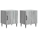 vidaXL Cabinet de chevet 2 Pièces Sonoma gris 43 x 34 5 x 50 cm