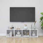 Vidaxl meubles tv 4 pièces blanc 37x35x37 cm aggloméré