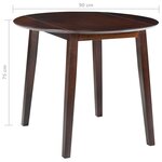 vidaXL Table de salle à manger ronde à abattant MDF Marron