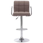 vidaXL Chaises de bar lot de 2 taupe tissu