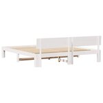 vidaXL Cadre de lit avec tête de lit Blanc 180 x 200 cm Pin massif
