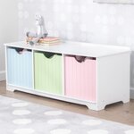 KidKraft Banc de rangement enfants Nantucket Pastel
