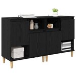 vidaXL Buffets 2 Pièces Chêne noir 60 x 35 x 70 cm Bois d'ingénierie