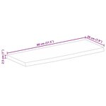 vidaXL Dessus de table à bord vivant 80x20x2 5 cm bois massif manguier