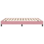 vidaXL Sommier à lattes de lit sans matelas rose 160x210 cm velours