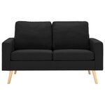 vidaXL Ensemble de canapés 2 Pièces Tissu Noir