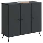 vidaXL Buffet Noir 89 x 34 5 x 80 cm Bois d'ingénierie