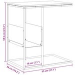 vidaXL Table d'appoint Blanc 55x36x59 5 cm Bois d'ingénierie