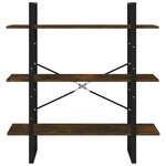 Vidaxl bibliothèque chêne fumé 100x30x105 cm bois d'ingénierie