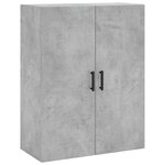 vidaXL Buffet haut Gris béton 69 5x34x180 cm Bois d'ingénierie