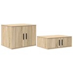 vidaXL Cadre de lit de rangement en chêne Sonoma 90x190 cm