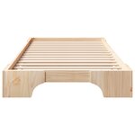 vidaXL Cadre de lit surélevé avec stockage Marron Bois massif en pin