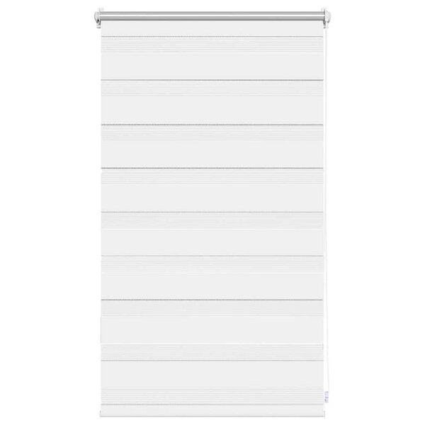 vidaXL Store vénitien zébré 50 9 x 100 cm  largeur du tissu 46 7 cm  blanc