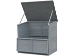 Coffre de jardin en bois "Caja" - 137 x 91 x 121 cm - Anthracite