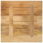 vidaXL Dessus de table 50x50x2 5 cm carré bois massif de manguier brut