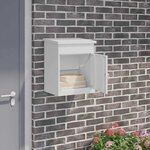 vidaXL Boîte de dépôt de colis Blanc 44 x 35 x 59 cm Acier