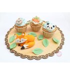 6 décors sucrés animaux de la forêt