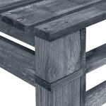 vidaXL Banc palette de jardin bois gris