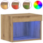 Meubles muraux vidaXL avec éclairage LED 2 Pièces Chêne artisanal 40x30x30 cm