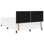 vidaXL Cadre de lit avec matelas Blanc 140 x 190 cm Faux cuir