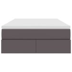 vidaXL Lit avec rangement et matelas avec matelas Gris 120 x 200 cm