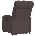 vidaXL Fauteuil inclinable marron foncé tissu