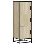 vidaXL Buffet haut chêne sonoma 35 5x35x106 5 cm bois ingénierie métal