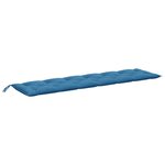 vidaXL Coussins de banc de jardin lot de 2 bleu mélangé tissu
