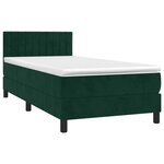 vidaXL Sommier à lattes de lit et matelas Vert foncé 80x200 cm Velours