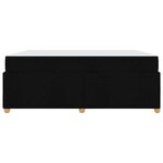 vidaXL Cadre de lit avec matelas Noir 180 x 200 cm tissu