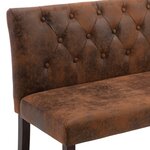 vidaXL Banc 120 cm Marron Similicuir daim