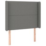 vidaXL Sommier à lattes de lit et matelas Gris foncé 90x190 cm Tissu