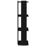 vidaXL Bibliothèque à 3 niveaux noir 60x30x120 cm bois d'ingénierie