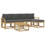 vidaXL Ensemble de canapés d'extérieur 6 pc Blanc et anthracite