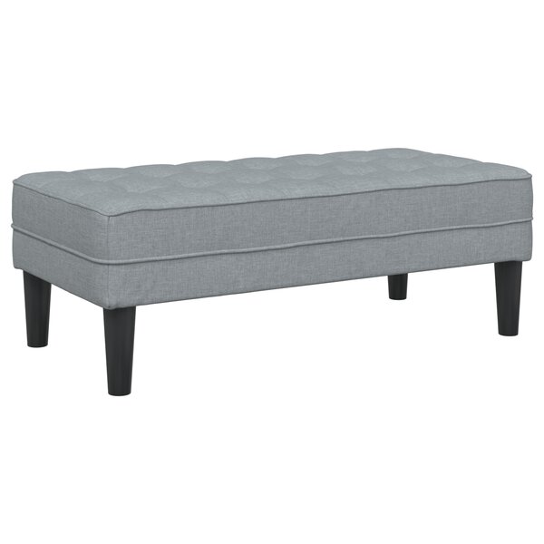 Banc vidaXL Gris clair 113x57x39 cm Tissu