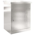 vidaXL Boîte de dépôt de colis Noir 44 x 35 x 59 cm Acier inoxydable