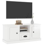 vidaXL Meuble TV blanc brillant 100x35 5x45 cm bois d'ingénierie