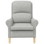 vidaXL fauteuil Gris clair 76 x 94 x 102 cm Microfibre