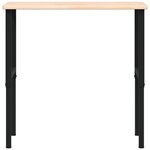 vidaXL Établi 100x60x(71 5-98) cm bois de chêne massif rectangulaire