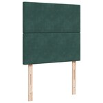 vidaXL Sommier à lattes de lit avec matelas Vert foncé 100x200 cm