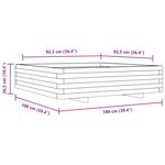 vidaXL Jardinière 100x100x26 5 cm bois de pin massif