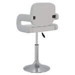 vidaXL Chaises pivotantes à manger lot de 2 blanc similicuir