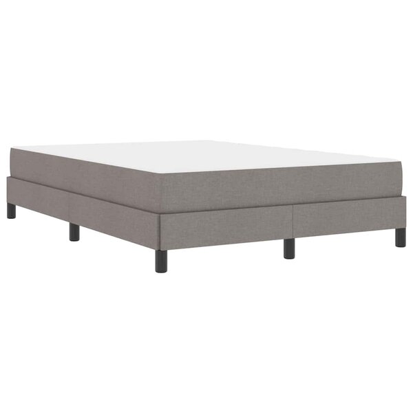 vidaXL Lit à ressorts avec matelas Taupe 160 x 200 cm tissu