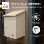 Boîte à colis moyenne 1 porte Beige à accès frontal Acier galvanisé SMART PARCEL BOX™