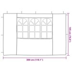 vidaXL Mur de tente de fête 2 Pièces 300 x 195 cm Gris clair PE et acier