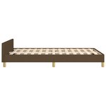 vidaXL Cadre de lit avec tête de lit Marron foncé 120x200 cm Tissu