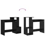 vidaXL Bureau d'Ordinateur en Chêne Noir Chêne Noir Bois d'ingénierie  MDF