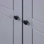 vidaXL Garde-robe Gris 80x50x171 5 cm Pin massif Assortiment Panama