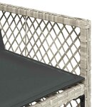 vidaXL Ensemble à manger de jardin et coussins 9 Pièces gris clair rotin